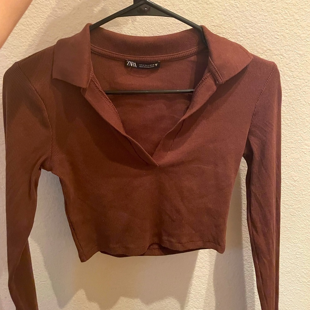 Brown long sleeve shirt never worn
